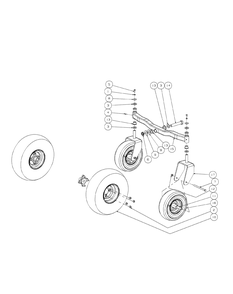 Front Caster And Tire Assembly 48-Inch Diagram and Parts List for ENFORCER48 53AH3AGN050-22HP Cub Cadet Lawn Tractor